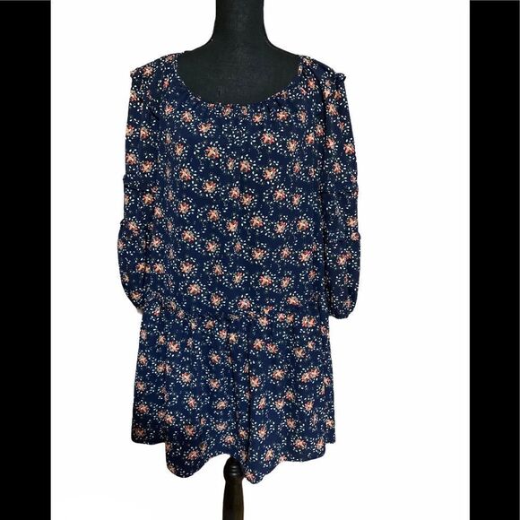 Max Studio Floral Drop Waist Babydoll Mini Dress - Picture 2 of 7